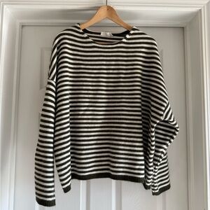 CJLA Wesley Sweater in Green and Cream